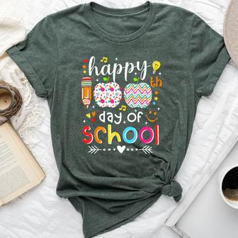 Happy 100 Days Of School Cute Teacher 100Th Day Of School Bella Canvas T-shirt | Mazezy CA