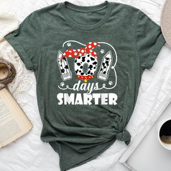 Happy 101 Days School Dog 100Th Days Smarter Teacher Student Bella Canvas T-shirt - Thegiftio UK