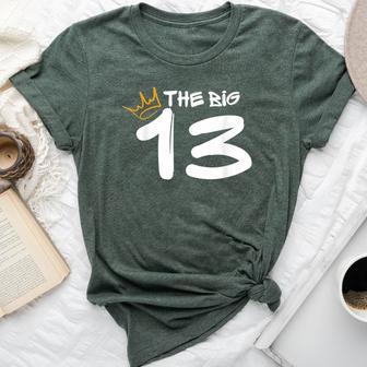 Happy 13Th Birthday Boy Girl King Crown Kid Year Thirn 13 Bella Canvas T-shirt - Thegiftio UK