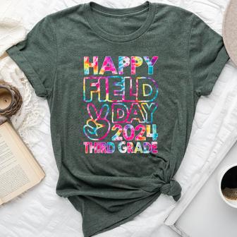 Happy Field Day 2024 Third Grade Field Trip Fun Day Tie Dye Bella Canvas T-shirt - Monsterry AU