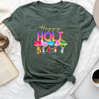 Happy Holi Hindu Spring Holi Festival Of Colors Men Bella Canvas T-shirt - Seseable