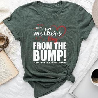Happy Mother's Day From The Bump Pregnancy Bella Canvas T-shirt - Thegiftio UK