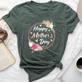 Happy Mother's Day For Mom Grandma Floral Flowers Bella Canvas T-shirt - Thegiftio UK