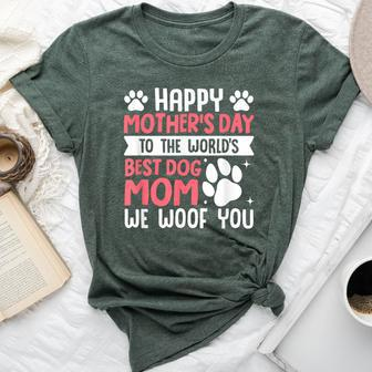 Happy Mother's Day To The World Best Dog Mom Bella Canvas T-shirt | Mazezy AU