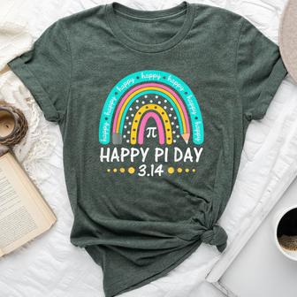 Happy Pi Day Mathematic Math Teacher Rainbow Girl Bella Canvas T-shirt - Monsterry CA
