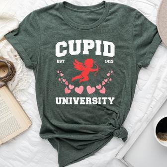 Happy Valentines Day Cupid University Pink Hearts Women Bella Canvas T-shirt - Monsterry AU