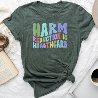 Harm Reduction Is Healthcare Overdose Awareness Scs Nurse Bella Canvas T-shirt - Seseable