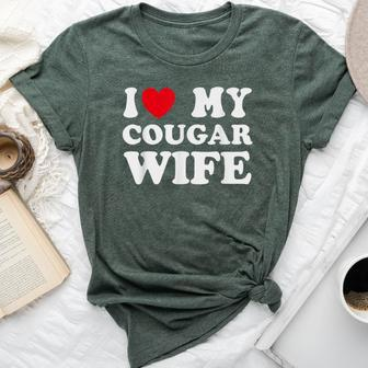 I Heart My Cougar Wife I Love My Cougar Wife Bella Canvas T-shirt - Monsterry AU
