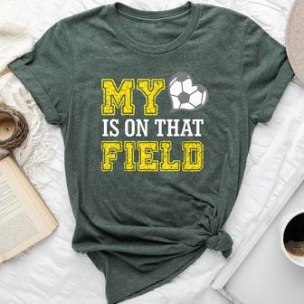 My Heart Is On That Field Crazy Soccer Mom Life Bella Canvas T-shirt - Monsterry AU