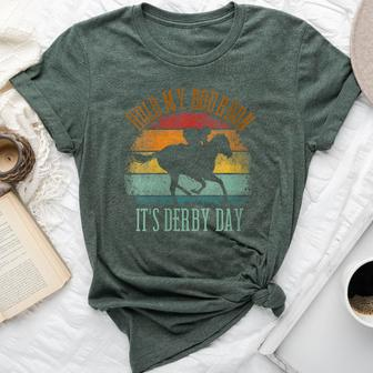 Hold My Bourbon It's Derby Day Kentucky Horse Racing Bella Canvas T-shirt | Mazezy CA