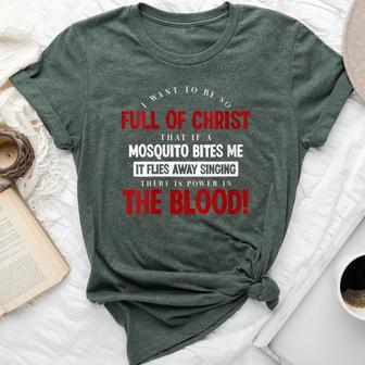 Holy Bible There Is Power In The Blood Prayer Bella Canvas T-shirt - Monsterry CA