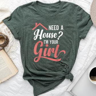 Home Girl Realtor Real Estate Agent House Key Women Bella Canvas T-shirt - Seseable