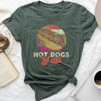 Hot Dog Adult Girl Vintage Hot Dogs Y'all Bella Canvas T-shirt - Monsterry CA