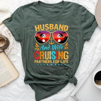Husband Wife Cruising 2024 Cruise Vacation Couples Trip Bella Canvas T-shirt - Seseable