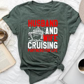 Husband And Wife Cruising Partners For Life Couple Cruise Bella Canvas T-shirt - Monsterry UK