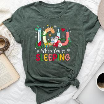 Icu When Your're Sleeping Christmas Icu Nurse Crew Womens Bella Canvas T-shirt - Seseable