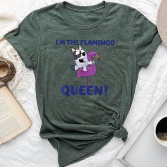 I'm The Flamingo Queen Matching Family Vacation Bella Canvas T-shirt - Monsterry