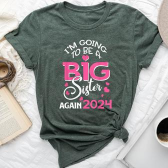 I'm Going To Be A Big Sister Again 2024 Pregnancy Bella Canvas T-shirt - Monsterry