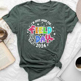 I'm Just Here For Field Day 2024 Teacher Boy Girls Field Day Bella Canvas T-shirt - Seseable