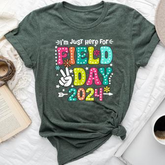 I'm Just Here For Field Day 2024 Field Trip Fun Day Boy Girl Bella Canvas T-shirt - Monsterry UK