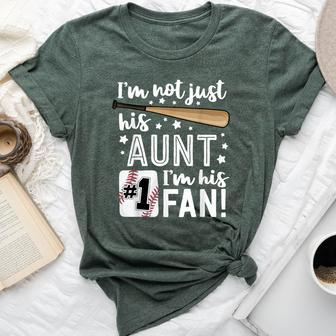 I'm Not Just His Aunt I'm His 1 Fan Family Baseball Auntie Bella Canvas T-shirt - Monsterry