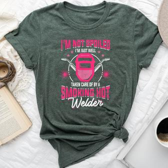 I'm Not Spoiled Welder Girlfriend Wife Welding Bella Canvas T-shirt - Monsterry