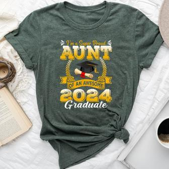 I'm A Super Proud Aunt Of An Awesome 2024 Graduate Bella Canvas T-shirt - Monsterry DE