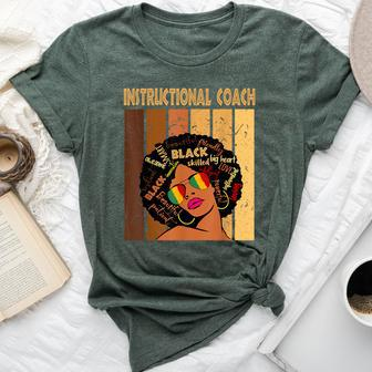 Instructional Coach Afro African Black History Month Bella Canvas T-shirt - Thegiftio UK