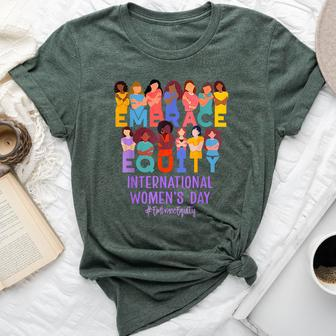 International Day Inspire Inclusion Embrace Equity Bella Canvas T-shirt - Seseable