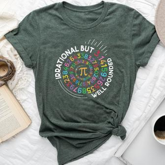 Irrational But Well Rounded Pi Day Math Teacher Student Geek Bella Canvas T-shirt - Seseable