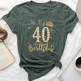 It's My 40Th Birthday Queen 40 Year Old Diamond Crown Bella Canvas T-shirt - Seseable