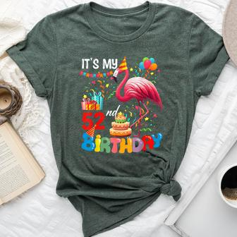 It's My 52Th Birthday Cute Flamingo Colorful Costume Family Bella Canvas T-shirt | Mazezy