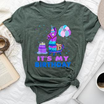 It's My Birthday For Llama Party Bella Canvas T-shirt | Mazezy CA