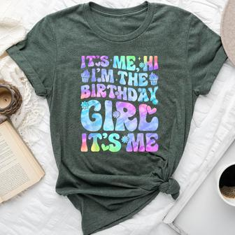 Its Me Hi Im The Birthday Girl Its Me Groovy For Girls Women Bella Canvas T-shirt | Mazezy
