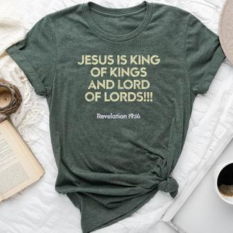 Jesus Is King Of Kings And Lord Of Lords Christian Bella Canvas T-shirt - Seseable