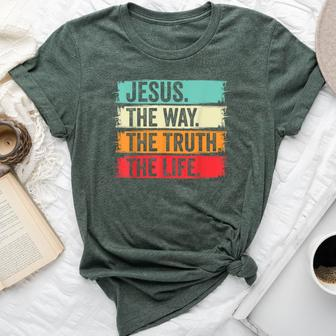 Jesus The Way Truth Verse Christian Worship Bella Canvas T-shirt - Seseable