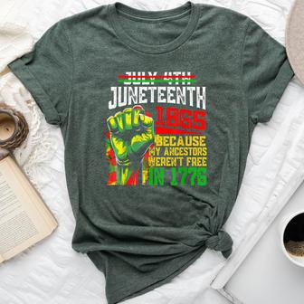 July 4Th Junenth 1865 Because My Ancestors Men Bella Canvas T-shirt - Monsterry UK