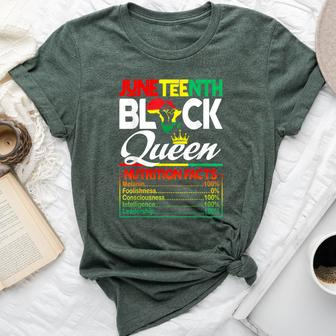 Junenth Black Queen Nutritional Facts Freedom Day Bella Canvas T-shirt - Monsterry DE