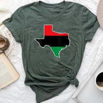 Junenth Pan African Flag Texas Freedom Day Bella Canvas T-shirt - Monsterry