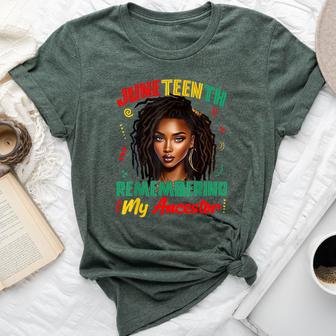 Junenth Remembering My Ancestor Freedom African Women Bella Canvas T-shirt - Monsterry