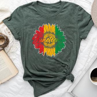 Junenth Sunflower African American Junenth Bella Canvas T-shirt - Monsterry AU