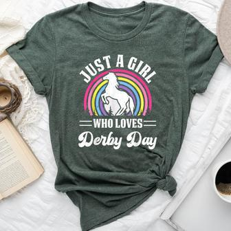 Just A Girl Who Loves Derby Day Derby Day 2024 Girl Bella Canvas T-shirt - Seseable