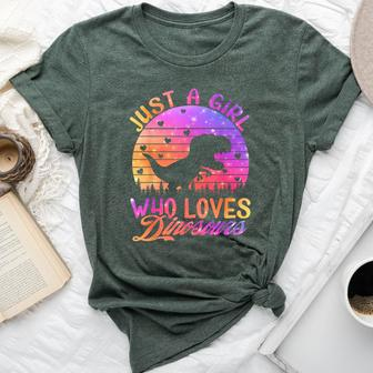 Just A Girl Who Loves Dinosaurs Bella Canvas T-shirt | Mazezy