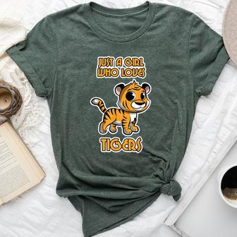 Just A Girl Wo Loves Tigers Tigercat Tiger Bella Canvas T-shirt - Monsterry UK