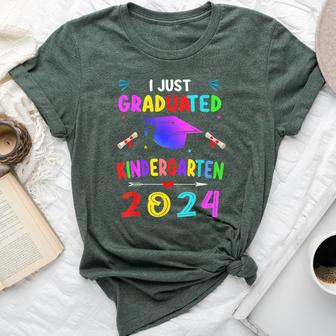 I Just Graduated Kindergarten Graduation 2024 Boys Girls Bella Canvas T-shirt - Seseable