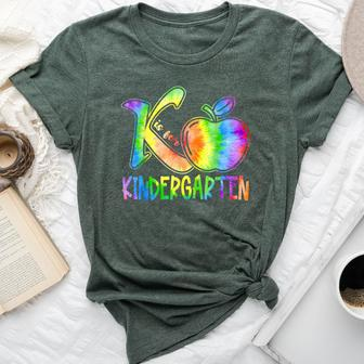 K Is For Kindergarten Teacher Tie Dye Back To School Kinder Bella Canvas T-shirt | Mazezy AU
