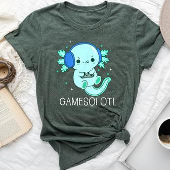 Kawaii Gamesolotl Axolotl Gamer Anime Boys Girls Bella Canvas T-shirt | Mazezy
