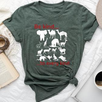 Be Kind To Every Kind Animal Lover Bella Canvas T-shirt - Monsterry UK