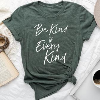 Be Kind To Every Kind Fun Cute Vegan Animal Lover Bella Canvas T-shirt - Monsterry UK