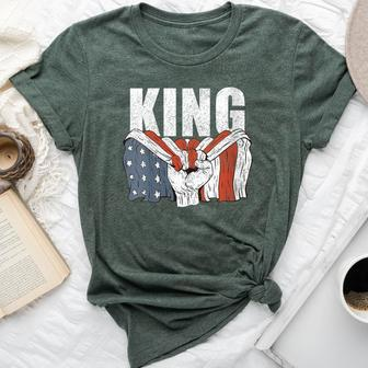 King Last Name Family Matching Retro American Flag Bella Canvas T-shirt - Monsterry DE